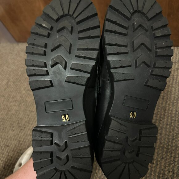 Aqua Black Loafers with Rhinestones - Size 9 - Picture 2 of 4